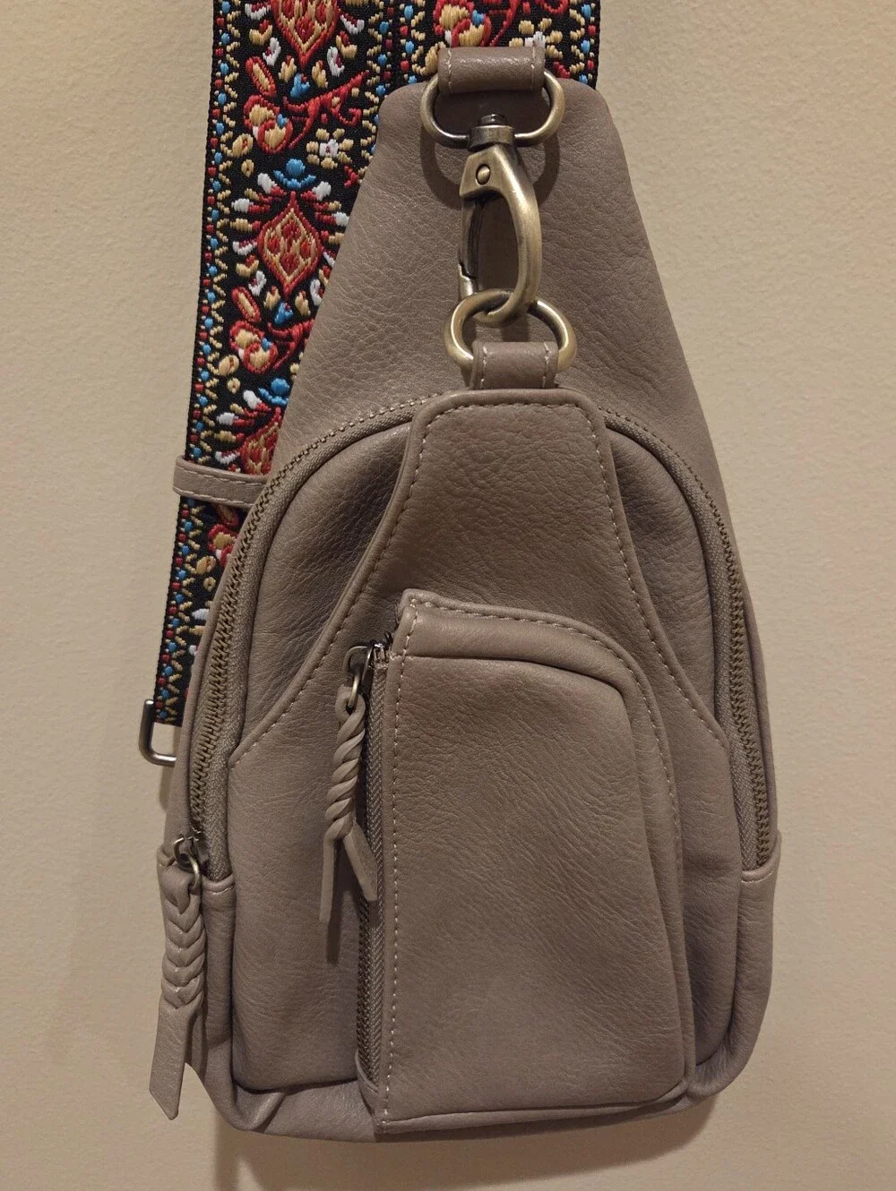 Antik Kraft Tasha Webbing Strap Sling - Taupe